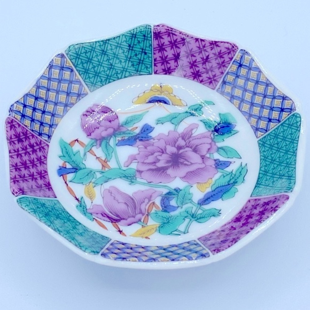 Franklin Mint Miniature Porcelain Japan 1982 Kutani Fu Iroe Sauce Decor Dish